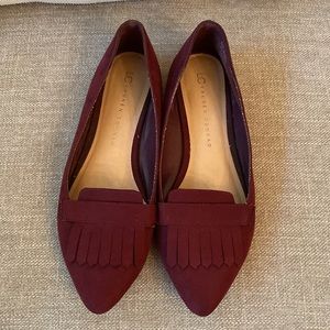 Burgundy Loafer Flat